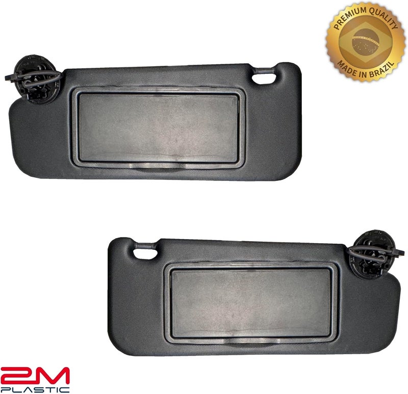 2M PLASTIC Sun Visor Fits for Chevy Cruze 2017 2018 Pair Set Left + Right Black 2MPLASTIC (Black + Light) - Image 2